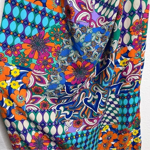 If She Loves Dress Women Small Maxi 70s Floral Cut Out Poppy Reversible  B29 - Picture 8 of 12